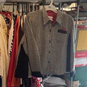 HOUNDS TOOTH SUIT JACKET, Stand along or place shel underneath